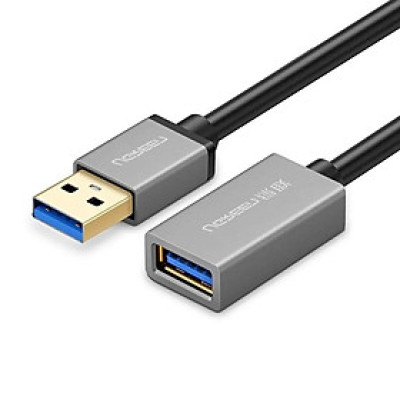 Ugreen UG10497US115TK 2M màu Đen Cáp tín hiệu nối dài USB 3.0 dáng dây nhỏ cao cấp - HÀNG CHÍNH HÃNG