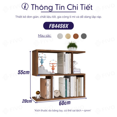 Kệ Sách Gỗ Treo Tường FIVO FB44 Đa Năng, Thiết Kế Âm Tường, Chất Liệu Gỗ Dày Chống Ẩm, Dễ Dàng Lắp Ráp