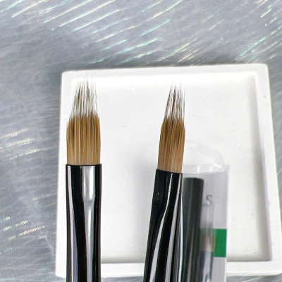 Cọ Ombre Cán Gỗ Cao Cấp NQ NAIL Lông Thưa Mềm Mại Làm Nail Dễ Tán Màu Siêu Đẹp, Dặm Sơn Gel, Loang Gel Màu Dễ Dàng Nữ Women