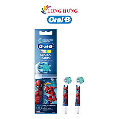 Đầu bàn chải điện trẻ em Oral-B Kids 3+ Superior Clean Spider-Man EB10s 20180342 (Set 2 cái) - Hàng chính hãng