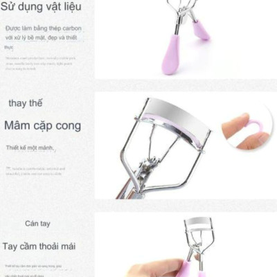 Dụng Cụ Bấm Mi INOX Cho Hàng Mi Cong Dài Lâu Cán Đen, Kẹp Cao Cấp Nhỏ Gọn Tiện Dụng
