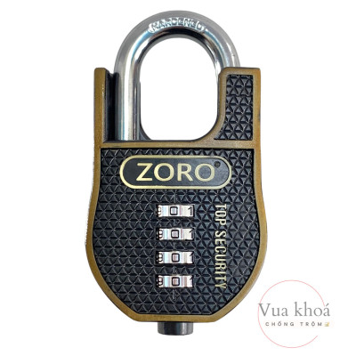 Ổ khóa mật mã chống cắt ZORO cao cấp 6 phân - thép chống gỉ chống nước - khóa cửa mật khẩu 4 số bảo mật cao chống trộm - hàng chính hãng