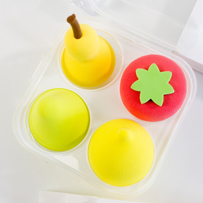 Sét hộp 4 món  tán phấn siêu mềm mại hình  trái cây ,giọt nước , có độ đàn hồi cao , dẻo ,không bị biến dạng ,nhiều màu sắc cute xinh xắn đáng yêu