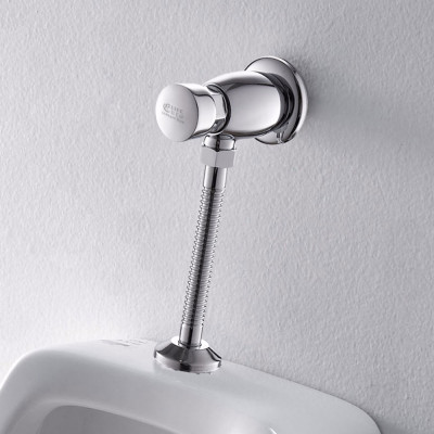 Van xả tiểu nhấn nam, chất liệu Đồng mạ Chrome Eurolife EL-XT140 (Trắng bạc)