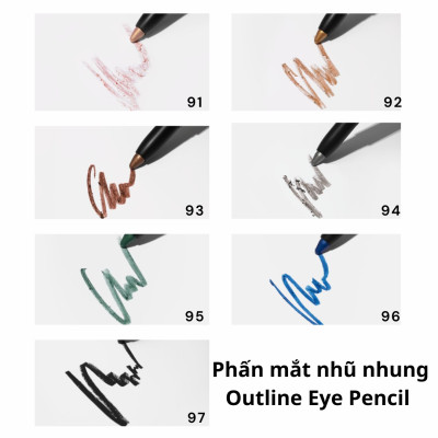 Phấn Mắt Dạng Bút Sáp Màu Hồng Ánh Kim Inglot Outline Eye Pencil 91 (1.8g)