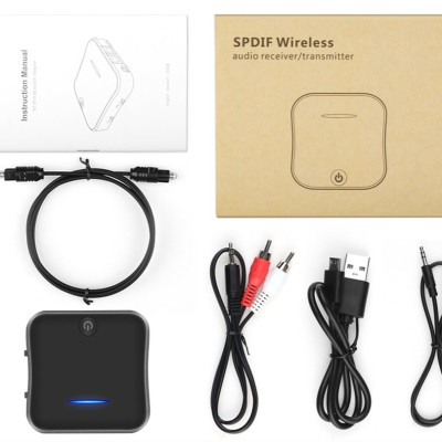 SOAIY Thiết Bị Thu Phát Nhạc Không Dây Bluetooth 5.0 BT-B19 (Hỗ Trợ Cổng Optical) - Hàng Nhập Khẩu