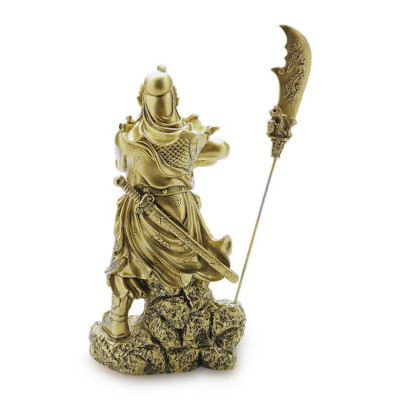 Tượng Quan công khoanh tay size đại CTQ8 23.4 x 16.4 x 28.6cm mạ vàng hoặc màu xanh lựa chọn