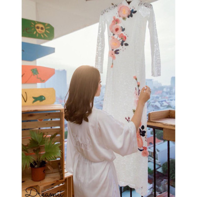 Áo choàng đơn giản đen/trắng