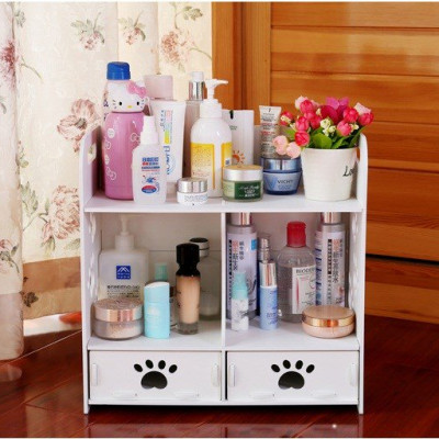Kệ mỹ phẩm chân chó 2 ngăn kéo
