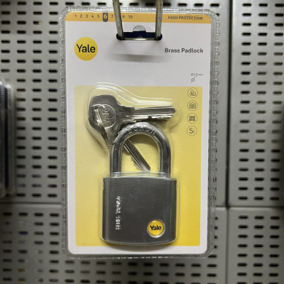 Ổ khóa Yale Y120/50/127/1 chìa răng cưa, màu bạc