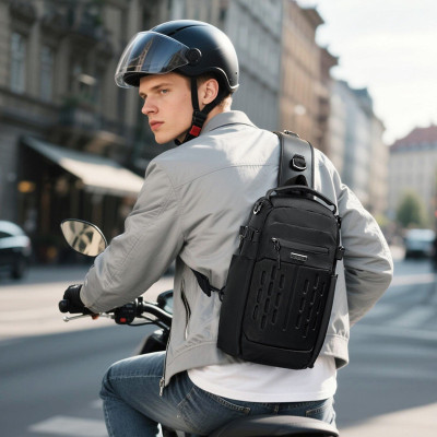 Túi đeo vai thời trang OZUKO Túi đeo chéo nhiều túi ngoài trời chống nước