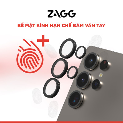 Kính Camera ZAGG Camera InvisibleShield Dành Cho Galaxy S25 Ultra  Kèm Khung Dán Chống Trầy Xước, Chống Va Đập_ Hàng Chính Hãng