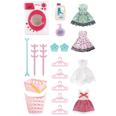 Đồ Chơi Máy Giặt Hiện Đại Và Phụ Kiện Quần Áo - Sweet Heart SH8604 (19 Chi Tiết)