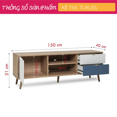 Kệ tivi gia đình phong cách hiện đại SMLIFE Turles