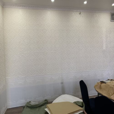 Bộ 10 Tấm Xốp Dán Tường 3D Cổ Điển Hoa Sen Trắng 70x70cm Siêu Đẹp, Sang Trọng