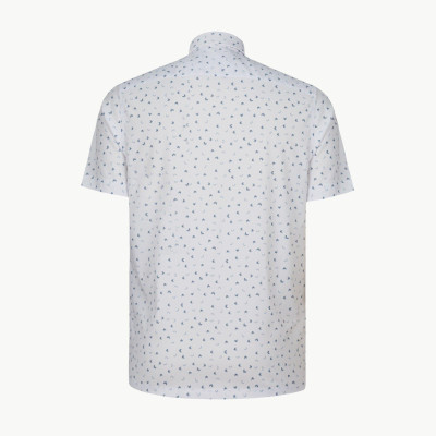 Áo sơ mi nam KHATOCO ngắn tay họa tiết A1MN468T2-CNIN671-2612-N