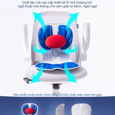 Ghế Chỉnh Dáng Ngồi Công Thái Học OFFICE CHILL Ngồi Thẳng Đúng Tư Thế Chống Đau Lưng Gù Lưng Ghế Thế Hệ Mới Bảo Hành 90 Ngày