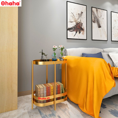 KỆ TRANG TRÍ PHÒNG KHÁCH SANG TRỌNG CAO CẤP OHAHA - KTT028