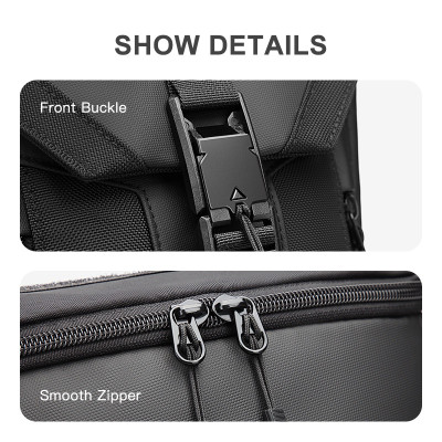 Túi xách messenger OZUKO đeo chéo vai và ngực nhiều lớp không thấm nước cho nam