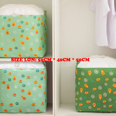 Túi Bạt Đựng Quần Áo Chăn Mền Chống Thấm Nước Sọt Đựng Đồ Gấp Gọn Đa Năng Cỡ Đại 60x45x20cm - Siêu To - Giao Mầu Ngẫu Nhiên