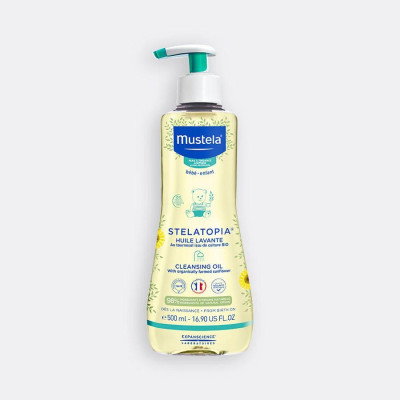Dầu tắm gội Cho Trẻ Sơ Sinh & Em Bé Da Chàm Thể Tạng Mustela 500ml