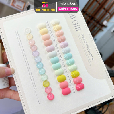 Set Sơn Gel BUBGIR 12 Màu Tông Pastel Số 85 Làm Nail Cao Cấp, Tặng Bảng Màu Cao Cấp, Bền Màu, Đặc Mướt, Tạo Xu Hướng Móng Ngọt Ngào Nữ Women