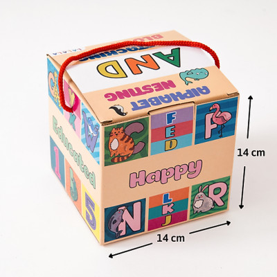 Tháp xếp chồng, đồ chơi hình khối cho bé. Nuôi dưỡng khả năng tư duy, gồm 10 hộp cho bé 1 - 7 tuổi