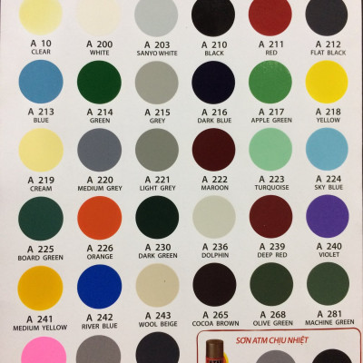 Sơn xịt màu trắng ATM A200