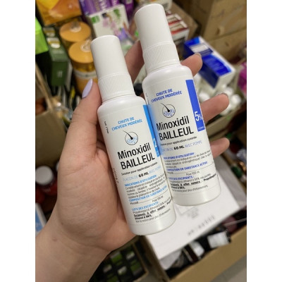 Set 3 lọ xịt mọc tóc Minoxidil Bailleul Pháp, 2%