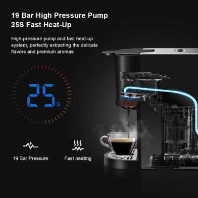 Máy pha cà phê 3 trong 1 thương hiệu DSP KA3046 - HÀNG NHẬP KHẨU
