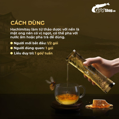 Tinh chất phục hồi sức khỏe và tăng cường sinh lý nam giới Hachimitsu - Gói 20gr