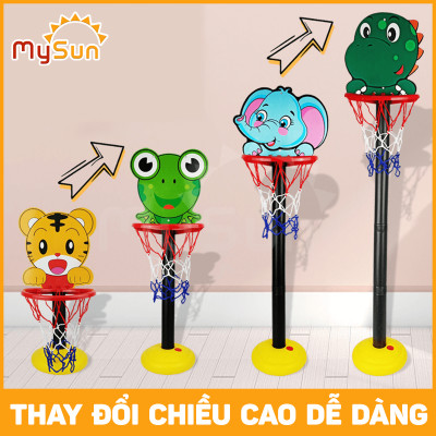 Đồ chơi bóng rổ mini treo tường cho bé trai vận động thể thao trong nhà ngoài trời MySun