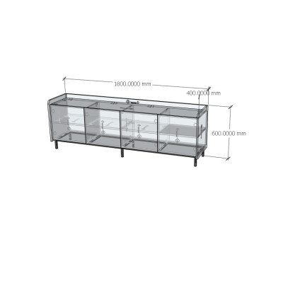 [Happy Home Furniture] LAVIA, Kệ TV 4 cửa mở - chân sắt, 180cm x 40cm x 60cm ( DxRxC), KTV_046