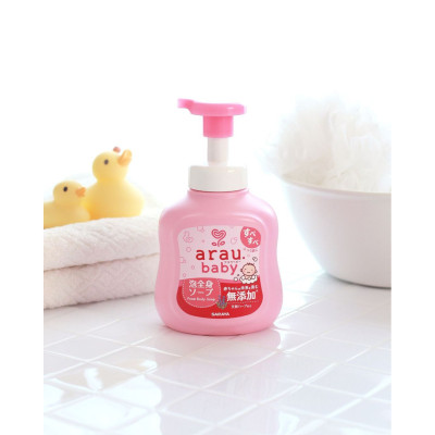 Bọt tắm gội thảo mộc cho bé Arau Baby - Bình 450ml
