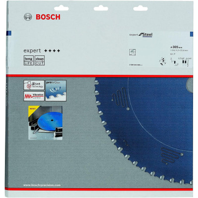 LƯỠI CẮT SẮT EU RANGE (305*25.4*2.6/2.2 T60) BOSCH 2608643060 - HÀNG CHÍNH HÃNG