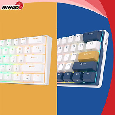 [Hàng Chính Hãng NIKKO] Bàn Phím Cơ gaming Không Dây 3 Chế Độ RK61 plus NIKKO TECH