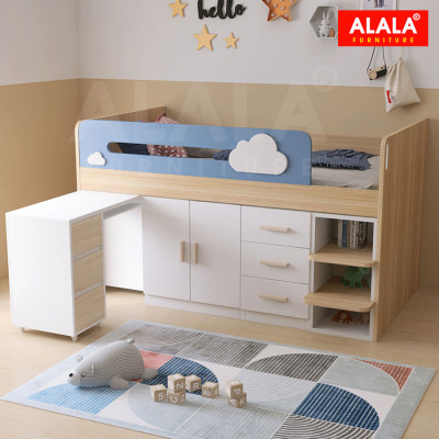 Giường tầng thấp ALALA163 đa năng/ Miễn phí vận chuyển và lắp đặt/ Đổi trả 30 ngày/ Sản phẩm được bảo hành 5 năm từ thương hiệu ALALA/ Chịu lực 700kg