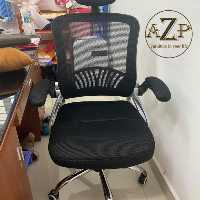 Ghế Giám Đốc, Ghế Văn Phòng  AZP FURNITURE Ergonomic AZP-9931 Đen - Nhóm Lươi Thoáng Mát, Tay Cất Gọn thông minh
