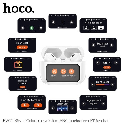 Tai nghe Bluetooth V5.4 Ho.co EW72 Chống ồn, Âm thanh sống động, màn hình LED hiển thị cảm ứng đa chức năng - Hàng chính hãng