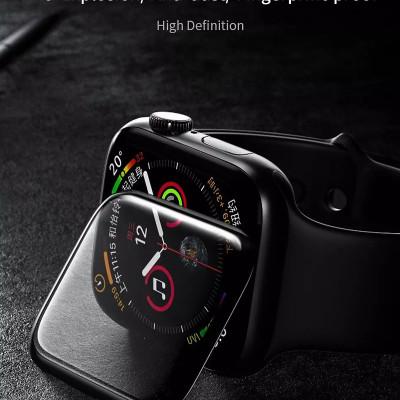 Miếng dán cường lực dẻo Full 4D cho Apple Watch 38mm/40mm/42mm/44mm/45mm/49mm hiệu Kuzoom - Hàng chính hãng