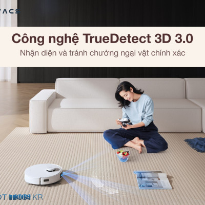 Robot Hút Bụi Lau Nhà Ecovacs T30s KR 11.000 Pa Giặt Nước Nóng, Xòe Giẻ, Chống Rối - Hàng Chính Hãng
