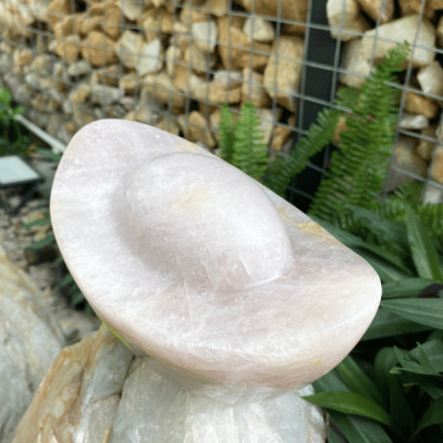 Thỏi vàng phong thủy đá thạch anh NHASAN TV49 nặng 2.18kg, kích thước (16x10x9 cm)