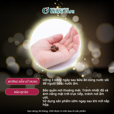 Viên Uống Tăng Cường Sinh Lý Nam Giới Chiết Xuất Hàu Biển, Nhân Sâm, Baba Supomaca Genki Fami Nhật Bản Hộp 90 Viên