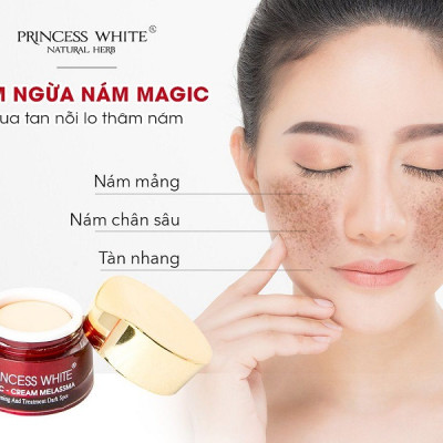 Kem Mờ Nám Tàn Nhang Princess White Magic Cream Melassma 20g