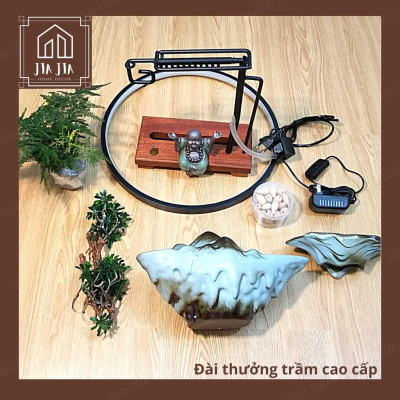 Đài thưởng Trầm cao cấp - Thác nước phong thủy - Đài phun nước có đèn