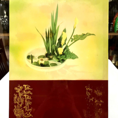 Tranh lịch sơn mài cao cấp Thanh Bình Lê size 30x40 cm treo tường, trang trí nhà cửa, văn phòng, quà tặng tân gia, tặng