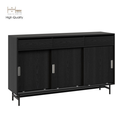 [Happy Home Furniture] LUCA, Tủ lưu trữ 3 cánh lùa - Chân sắt, 150cm x 40cm x 90cm ( DxRxC), TCL_016