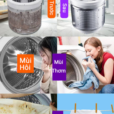 Viên Tẩy Lồng Máy Giặt Set 12 viên/ hộp - Vệ Sinh Máy Giặt , Diệt Sạch Vi Khuẩn, Vệ Sinh Lồng Máy Giặt Và Khử Mùi Hiệu Quả 
