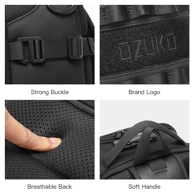 Ozuko Túi Đeo Vai Nam Dung Tích Lớn Nhiều Túi Khóa Chống Trộm Túi Đeo Ngang Chống Thấm Nước
