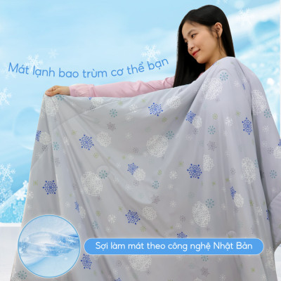 [CHĂN HÈ MÁT LẠNH] Mền lạnh I Cool Advance NIN House | Chăn mền Ice Silk fabric siêu mát lạnh cao cấp 160x210cm màu NM8031
